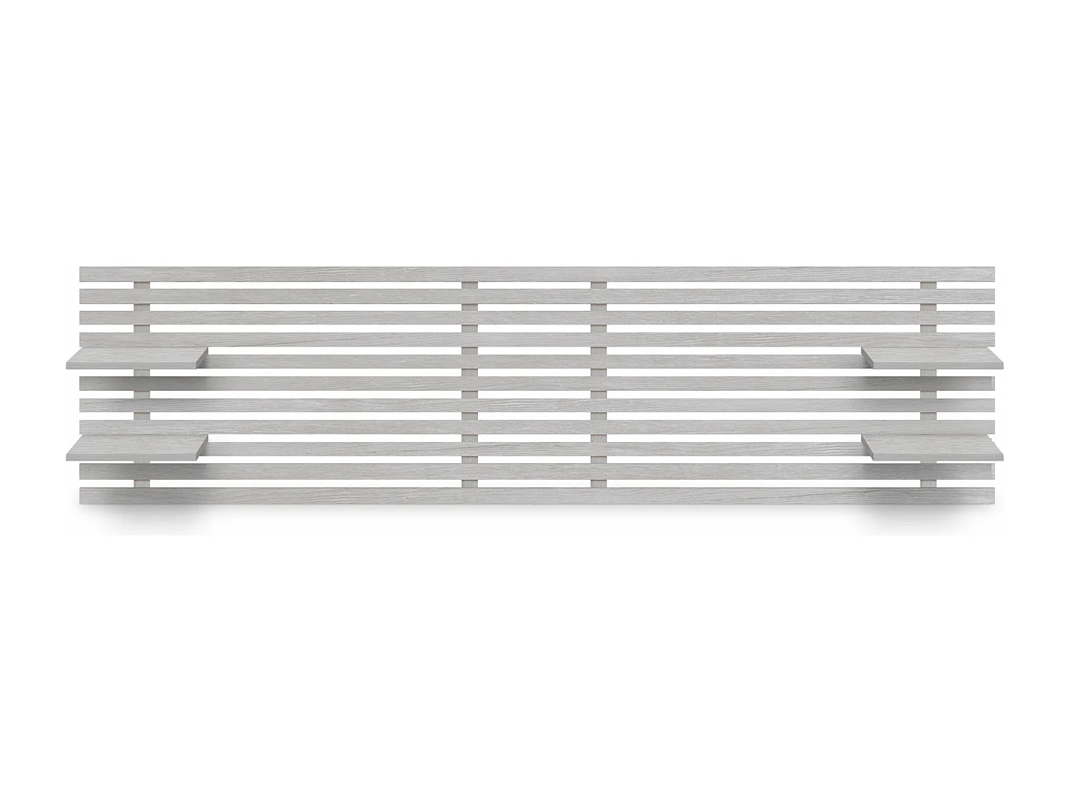 DHOME Tête de lit avec étagères en bois recyclé DM Tenture murale Style palette japonaise Lit vintage nordique (210 cm Arctique)