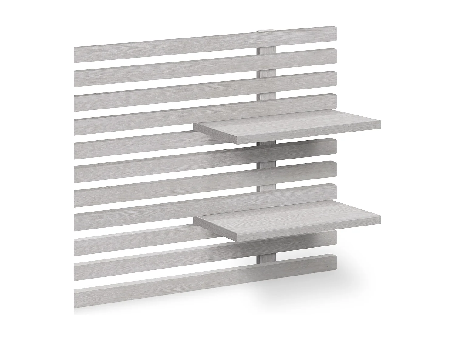 DHOME Tête de lit avec étagères en bois recyclé DM Tenture murale Style palette japonaise Lit vintage nordique (210 cm Arctique)