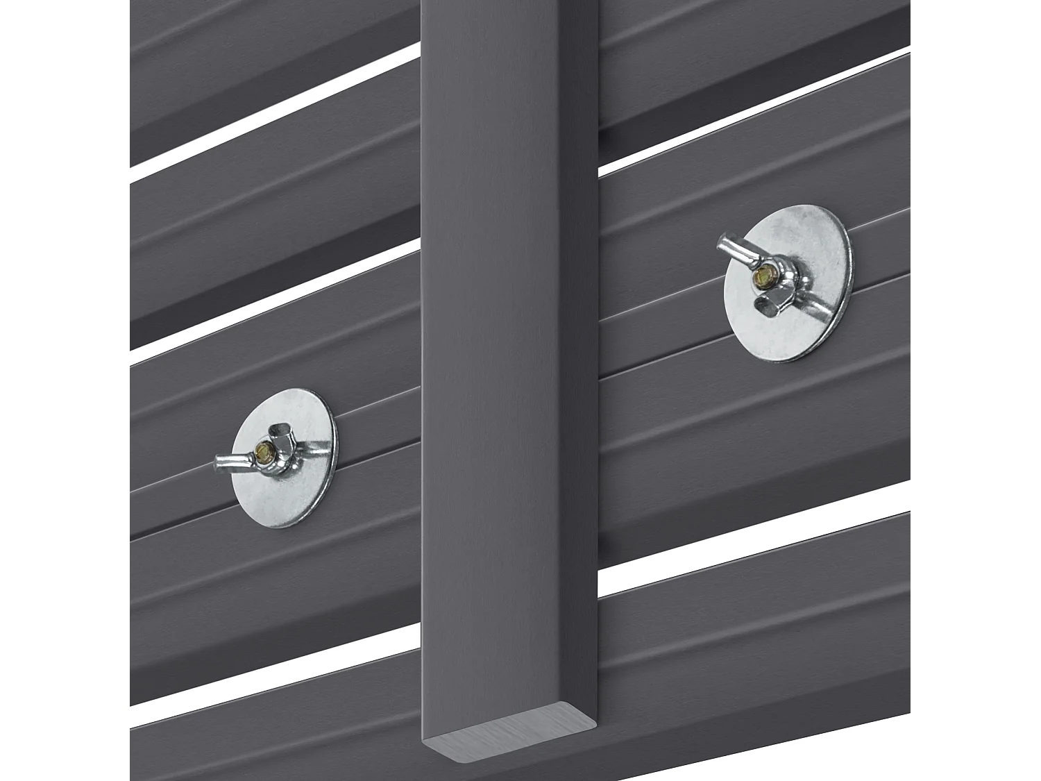 DHOME Tête de lit avec étagères en bois recyclé DM Tenture murale Style palette japonaise Lit vintage nordique (135 cm Gris massif)