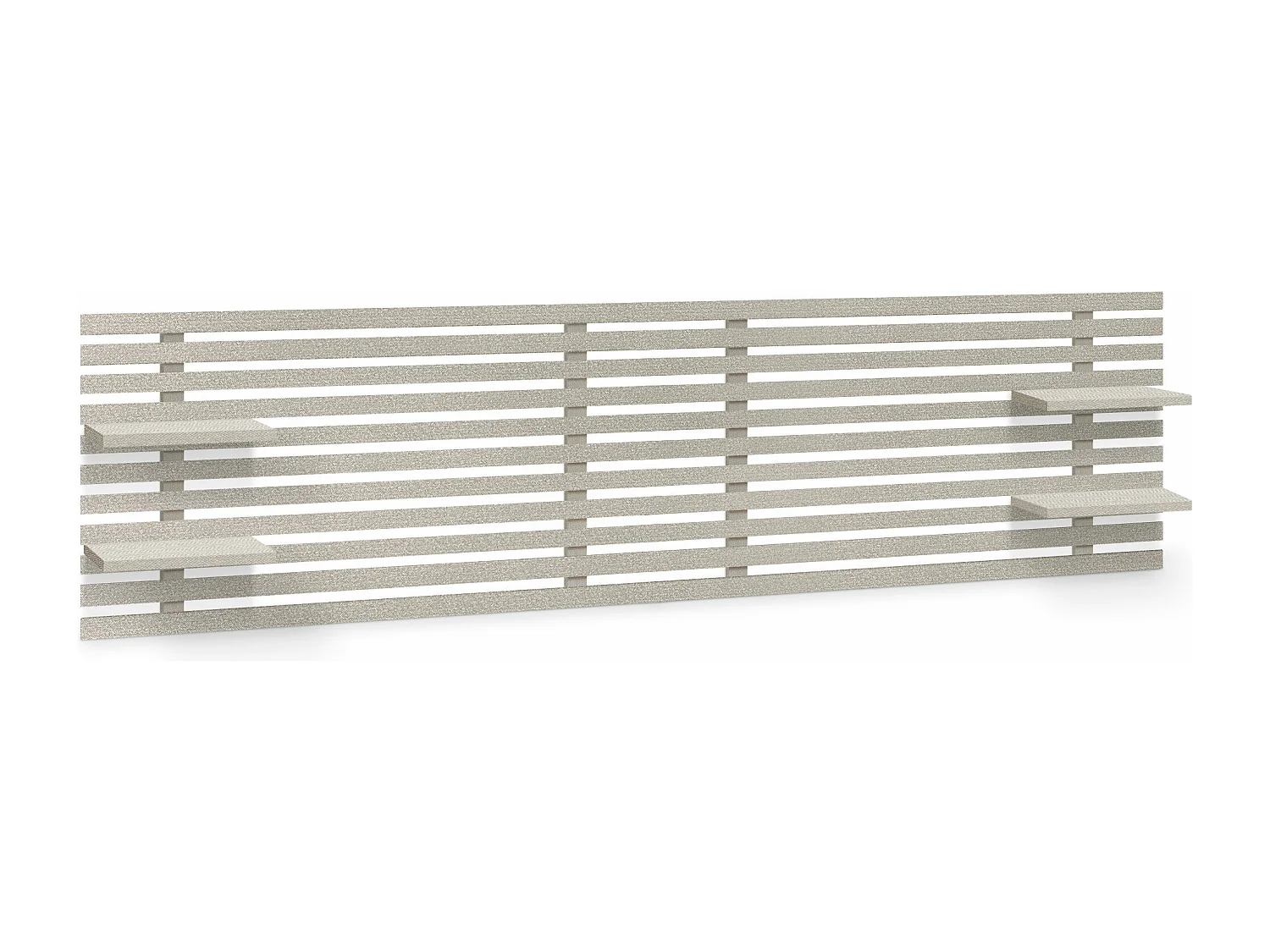 DHOME Tête de lit avec étagères en bois recyclé DM Tenture murale Style palette japonaise Lit nordique vintage (pointes beiges 220 cm)