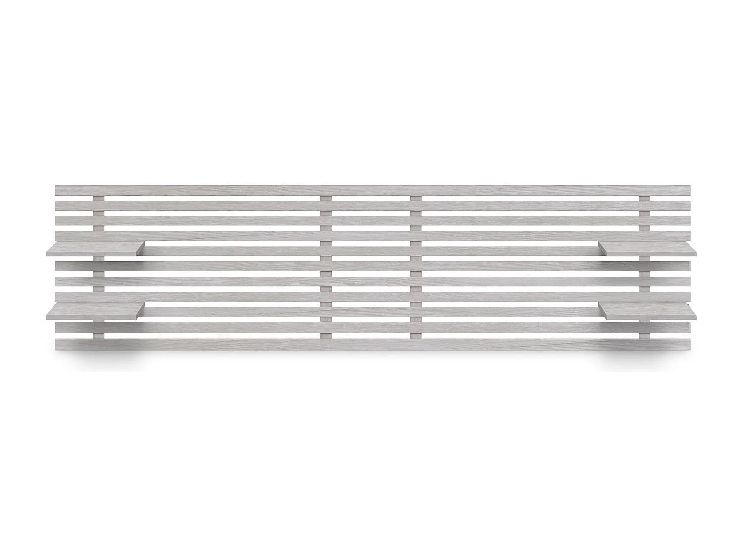 DHOME Tête de lit avec étagères en bois recyclé DM Tenture murale Style palette japonaise Lit nordique vintage (220 cm Arctique)