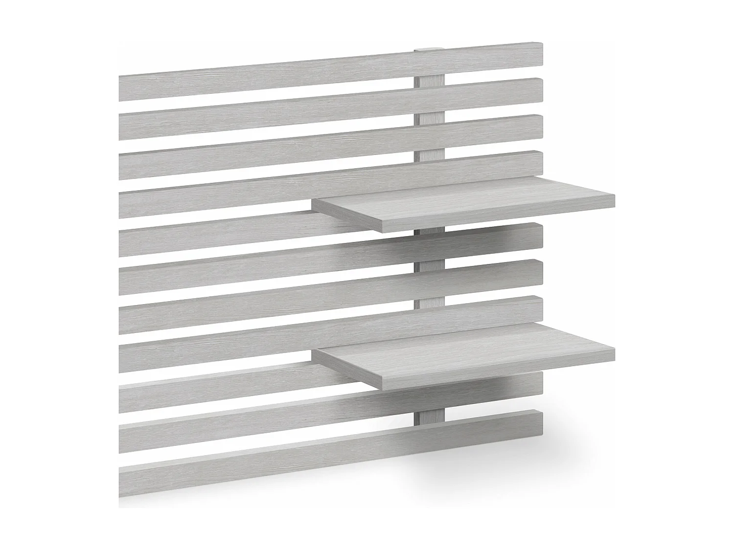 DHOME Tête de lit avec étagères en bois recyclé DM Tenture murale Style palette japonaise Lit nordique vintage (220 cm Arctique)