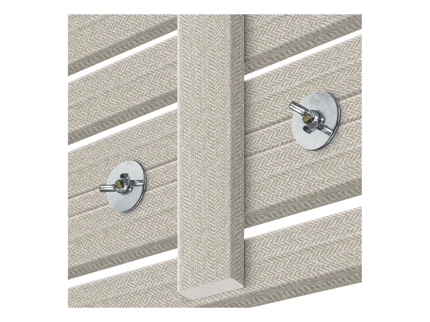 DHOME Tête de lit avec étagères en bois recyclé DM Tenture murale Style palette japonaise Lit vintage nordique (pointes beiges 145 cm)