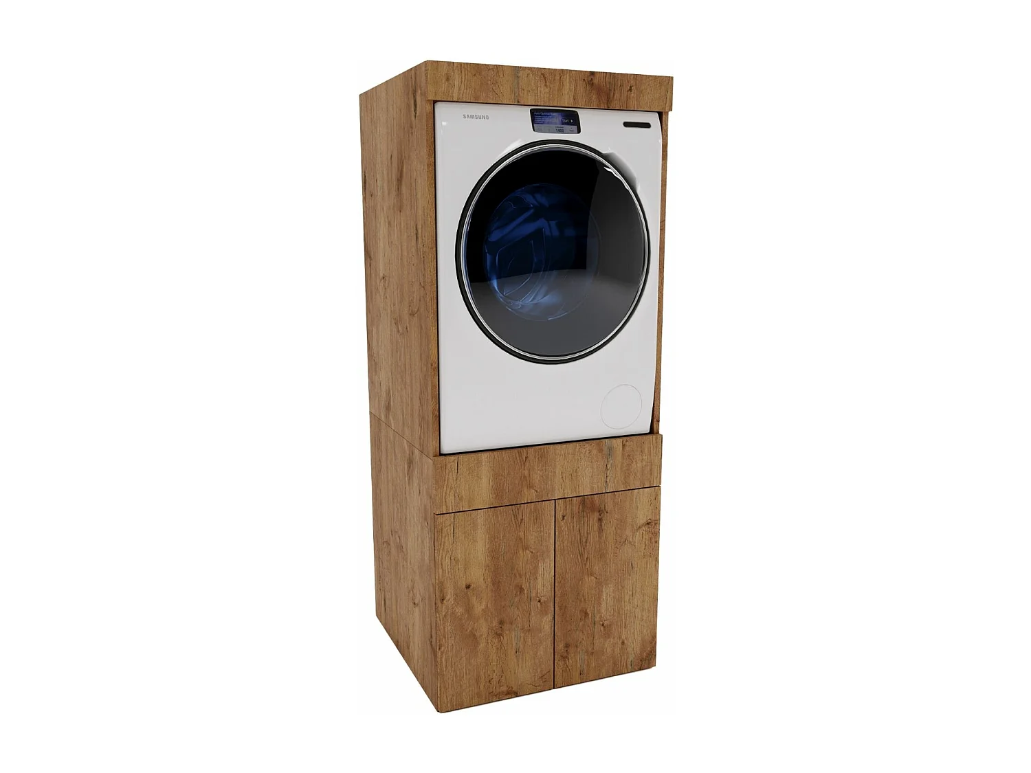 CraftPAK Waschmaschinenschrank geeignet für Waschmaschine & Wäschetrockner 67x162x63cm