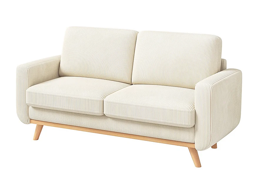 Sofá de 2 -Setente, sofá de madeira maciça, com assento profundo extra, assento com encosto acolchoado - 172x76x88cm