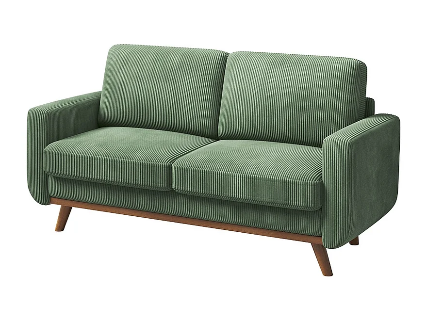 Sofá de 2 -Setente, sofá de madeira maciça, com assento profundo extra, assento com encosto acolchoado - 172x76x88cm