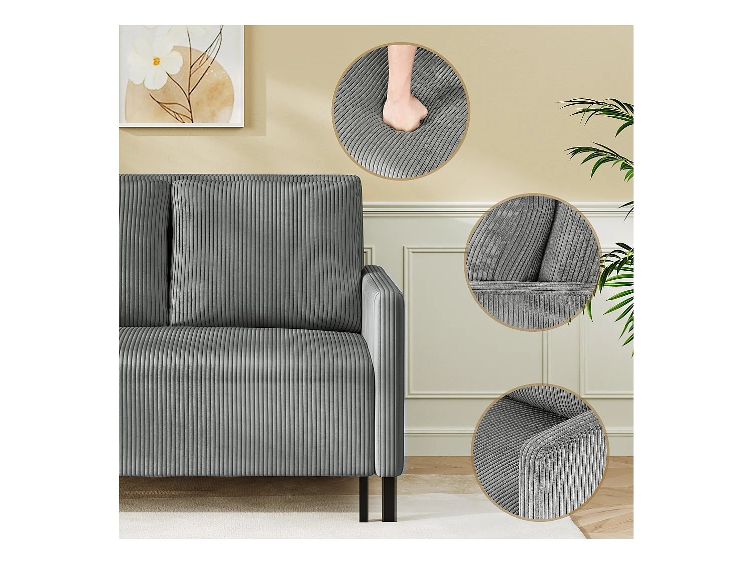 2-zits slaapbank, converteerbare fauteuil fauteuil bed 170 cm, voor studio woonkamer logeerkamer