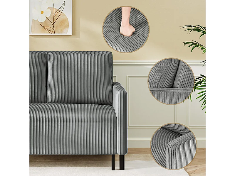2-zits slaapbank, converteerbare fauteuil fauteuil bed 170 cm, voor studio woonkamer logeerkamer