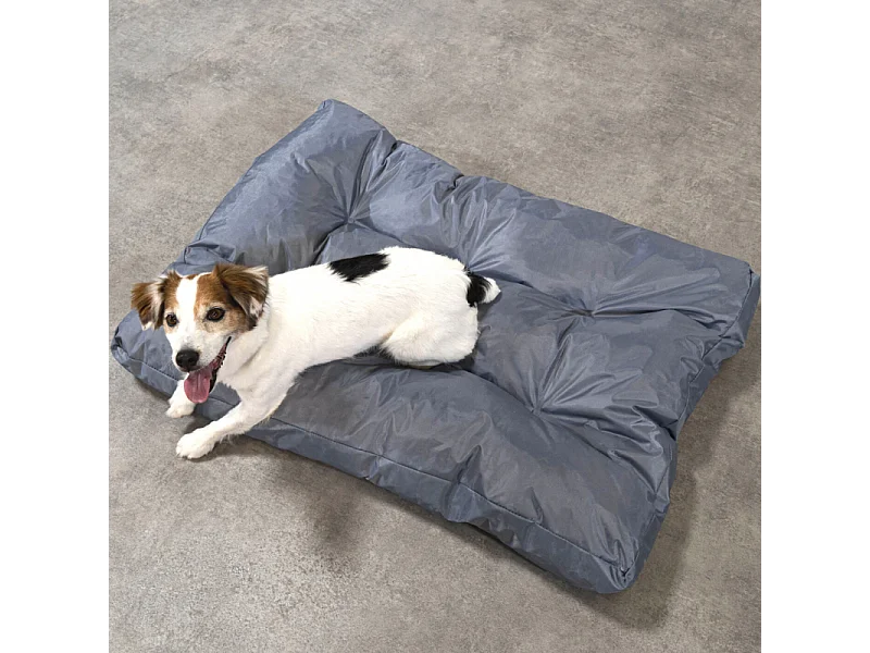 Panier chien déhoussable 90x65x10 cm BANANAIR gris