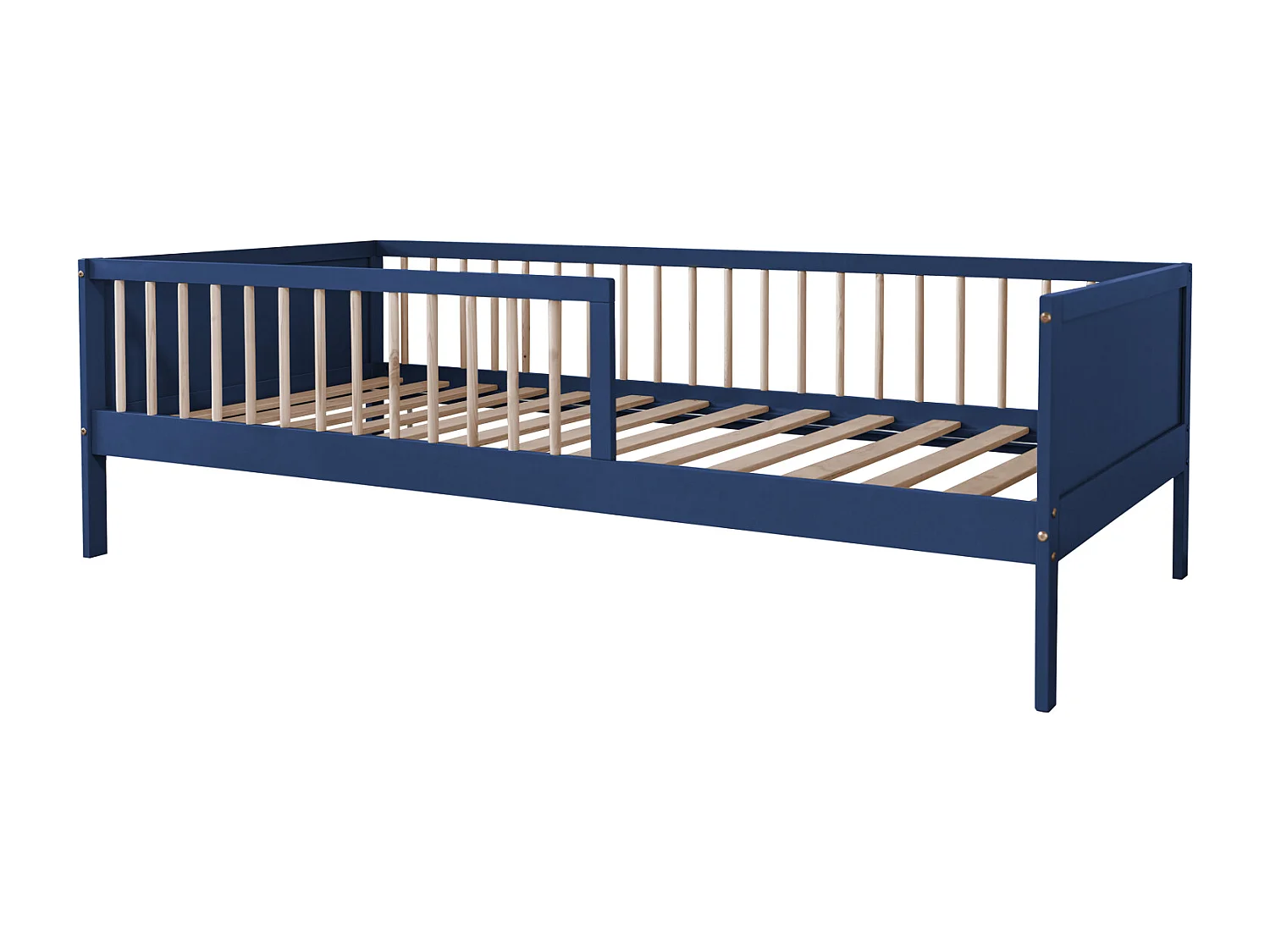 Lit pour enfant 190x90cm bleu foncé ADAM - HAPPY GARDEN