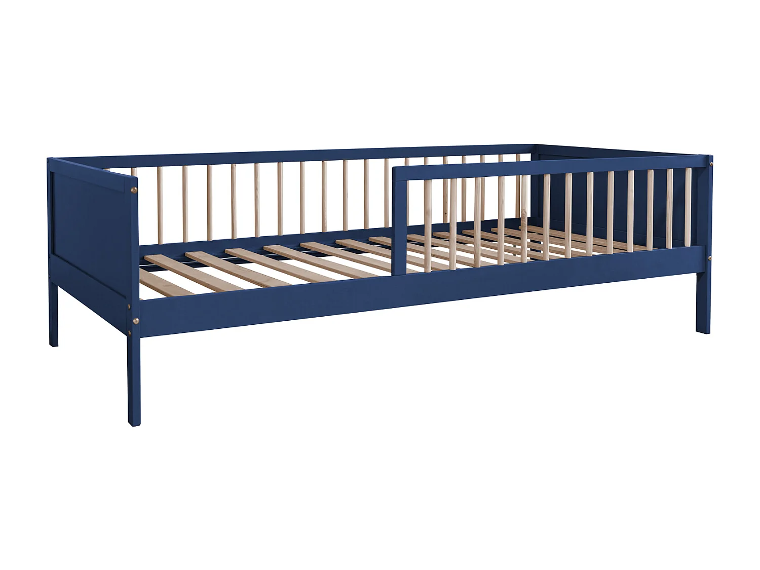 Lit pour enfant 190x90cm bleu foncé ADAM - HAPPY GARDEN