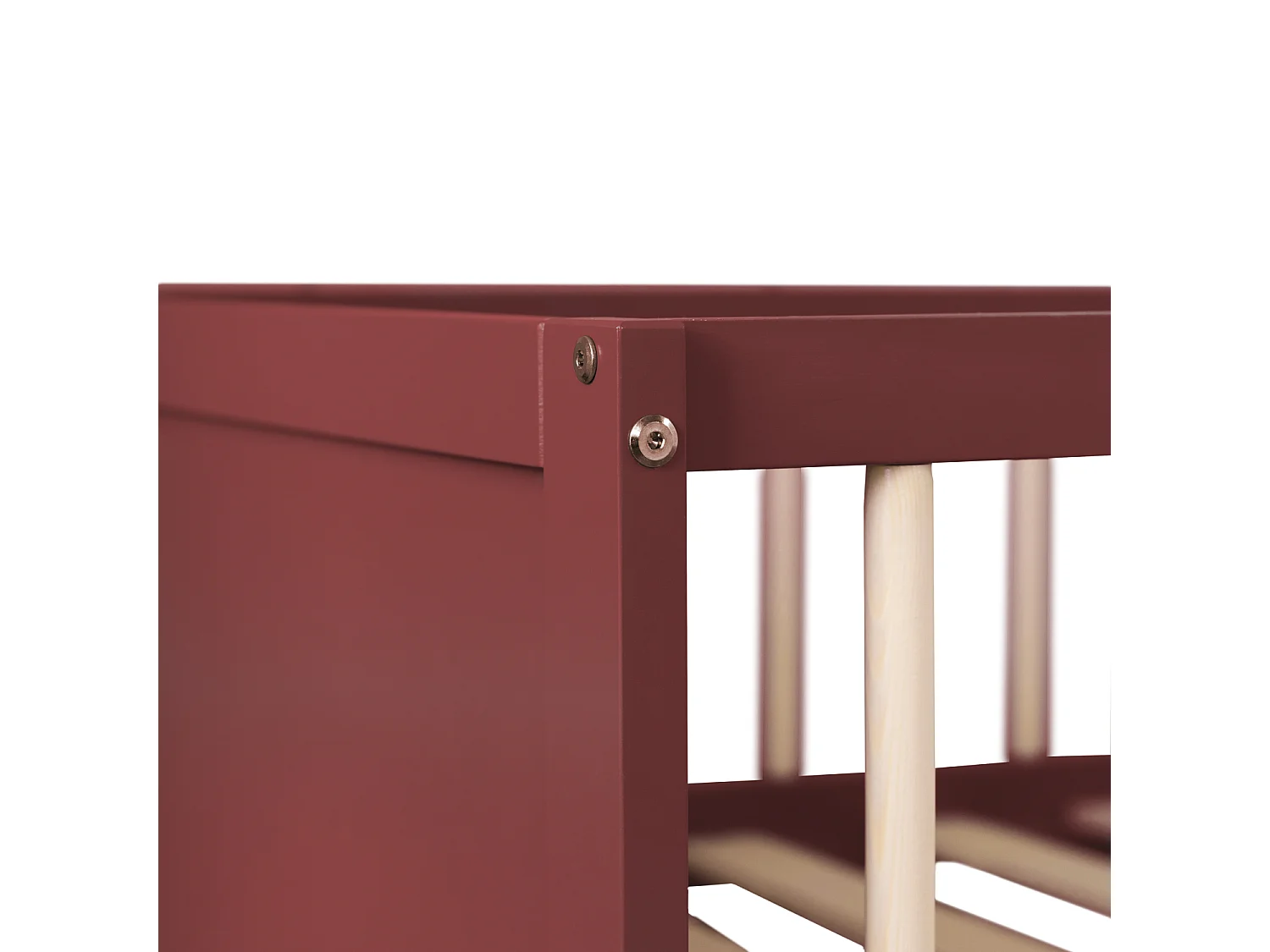 Kinderbed 190x90cm terracotta met laden ADAM