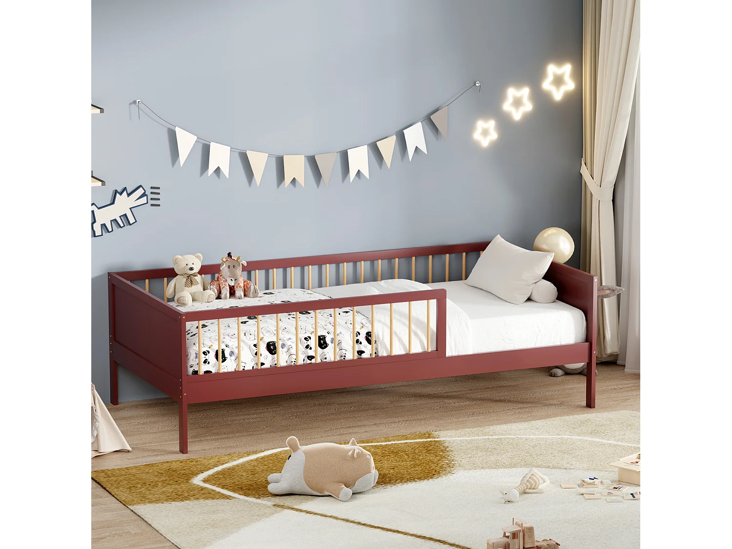 Lit pour enfant 190x90cm terracotta ADAM - HAPPY GARDEN