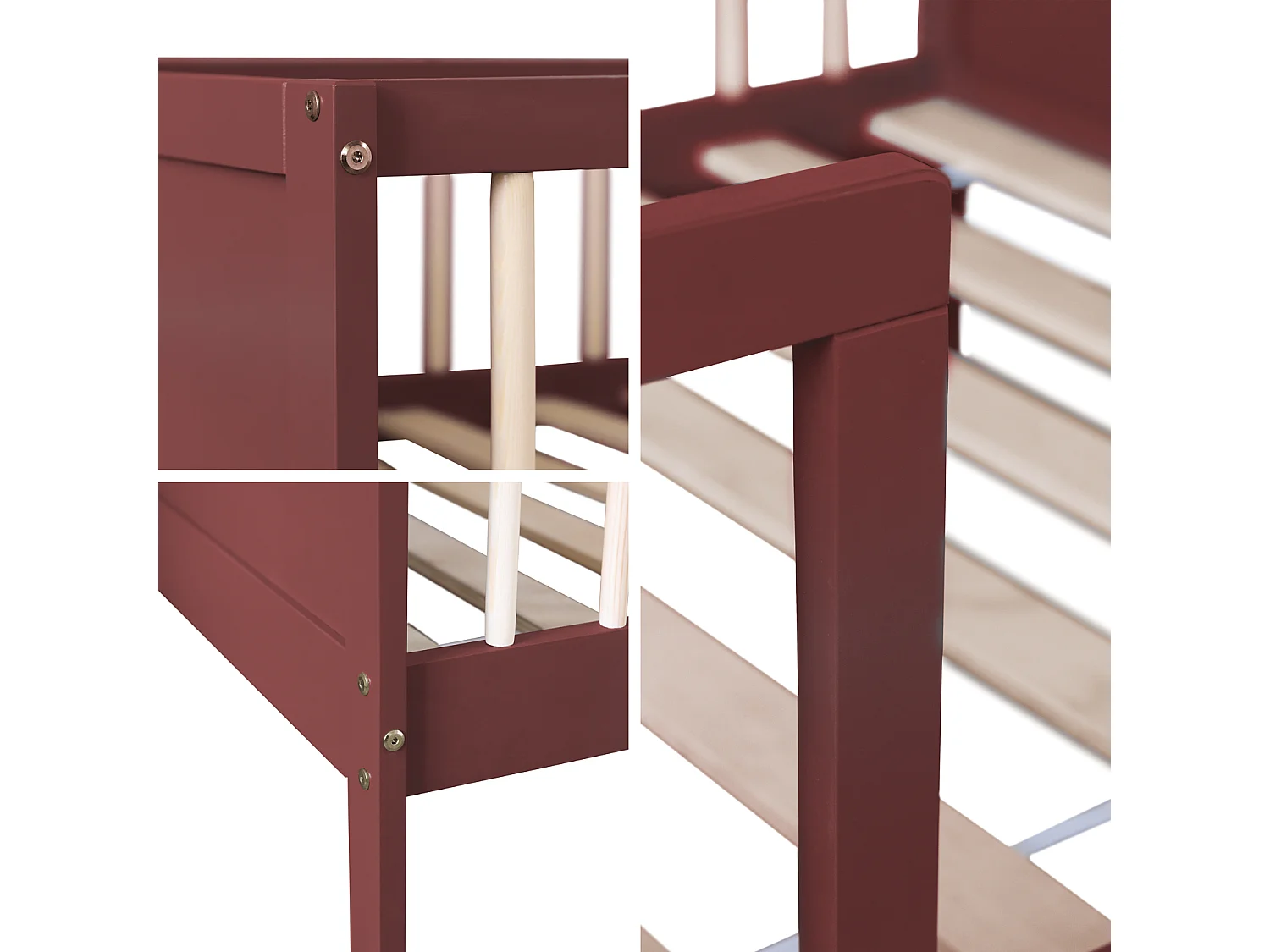 Lit pour enfant 190x90cm terracotta ADAM - HAPPY GARDEN