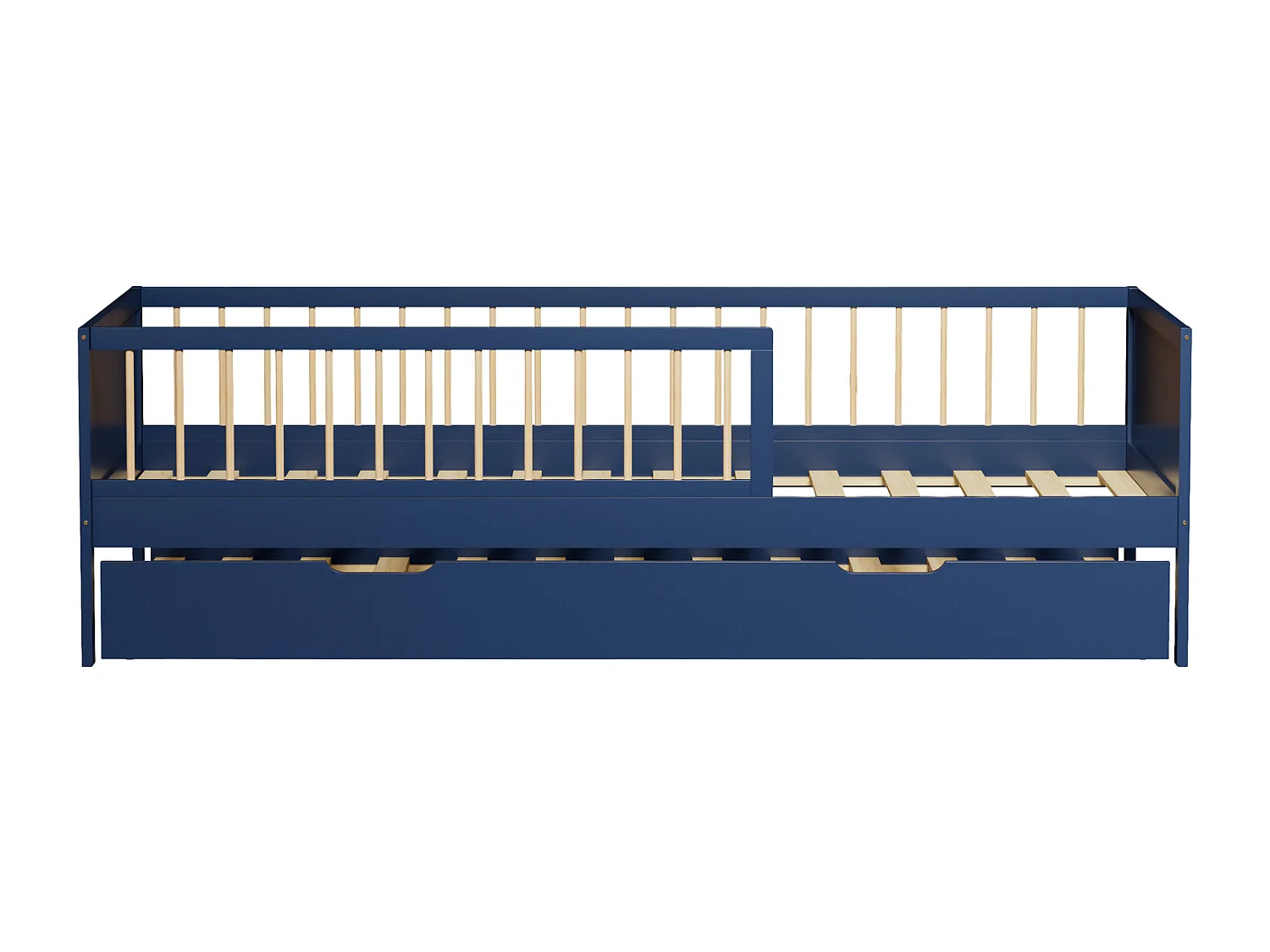 Lit gigogne pour enfant 190x90cm bleu foncé ADAM - HAPPY GARDEN