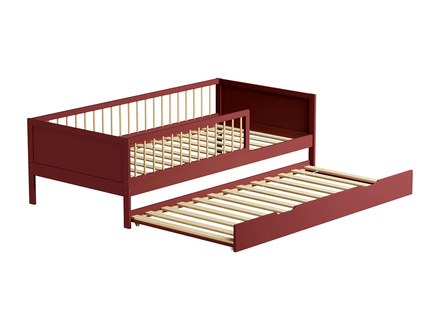 Lit gigogne pour enfant 190x90cm terracotta ADAM - HAPPY GARDEN