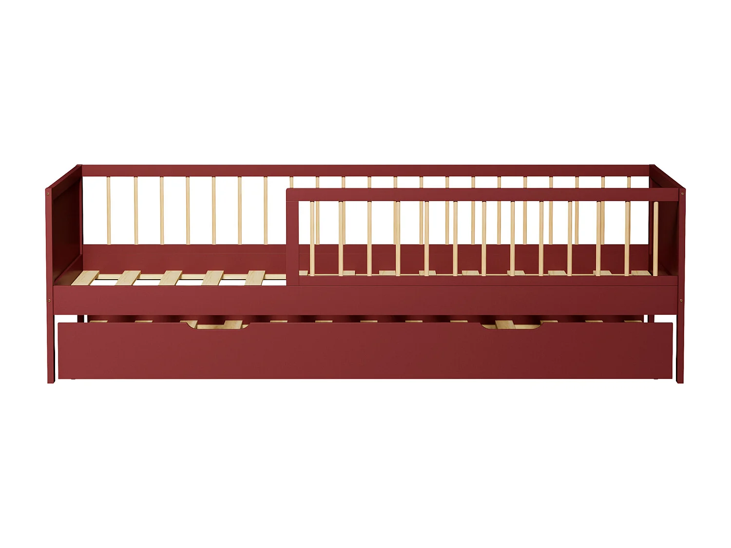 Lit gigogne pour enfant 190x90cm terracotta ADAM - HAPPY GARDEN