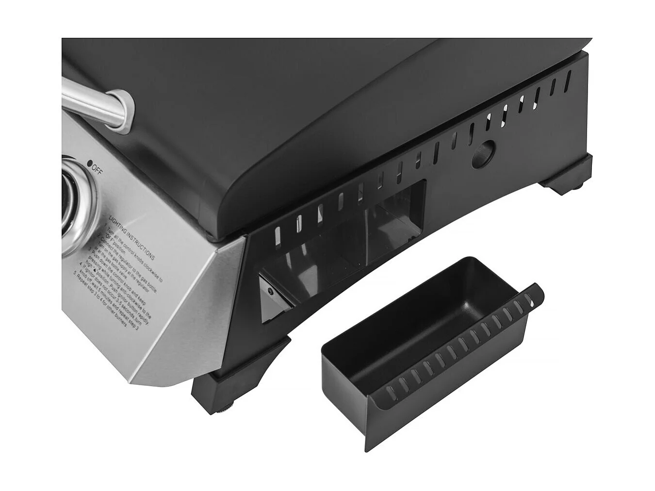 Plancha gaz avec couvercle "Rasio" - 7.5 KW - 3 brûleurs - Noir