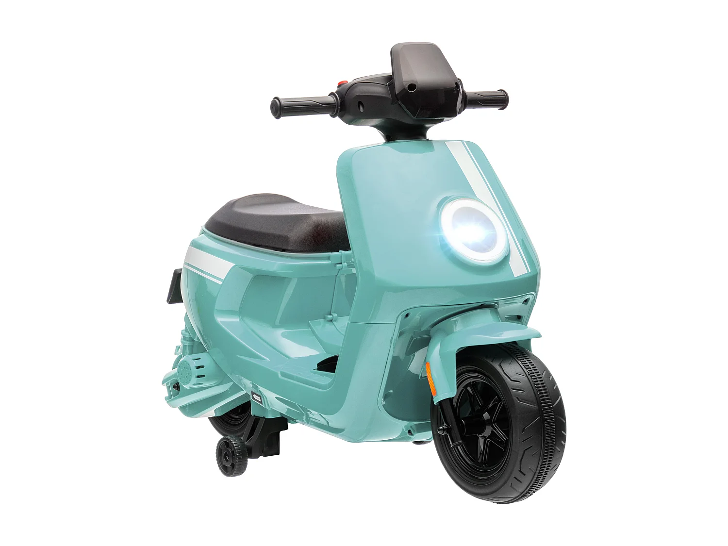 Scooter électrique enfant - moto enfant 6V 25W 2 vitesses 1,5-3 Km/h - effets sonores lumineux - vert
