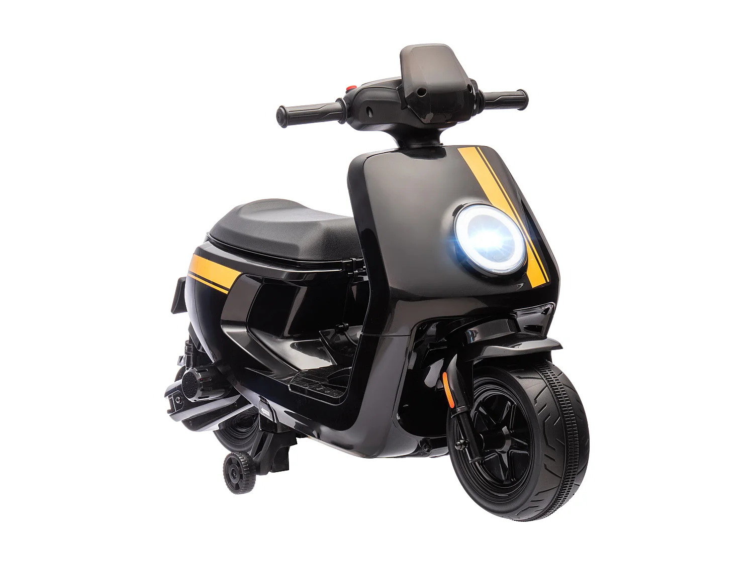 Scooter électrique enfant - moto enfant 6V 25W 2 vitesses 1,5-3 Km/h - effets sonores lumineux - noir