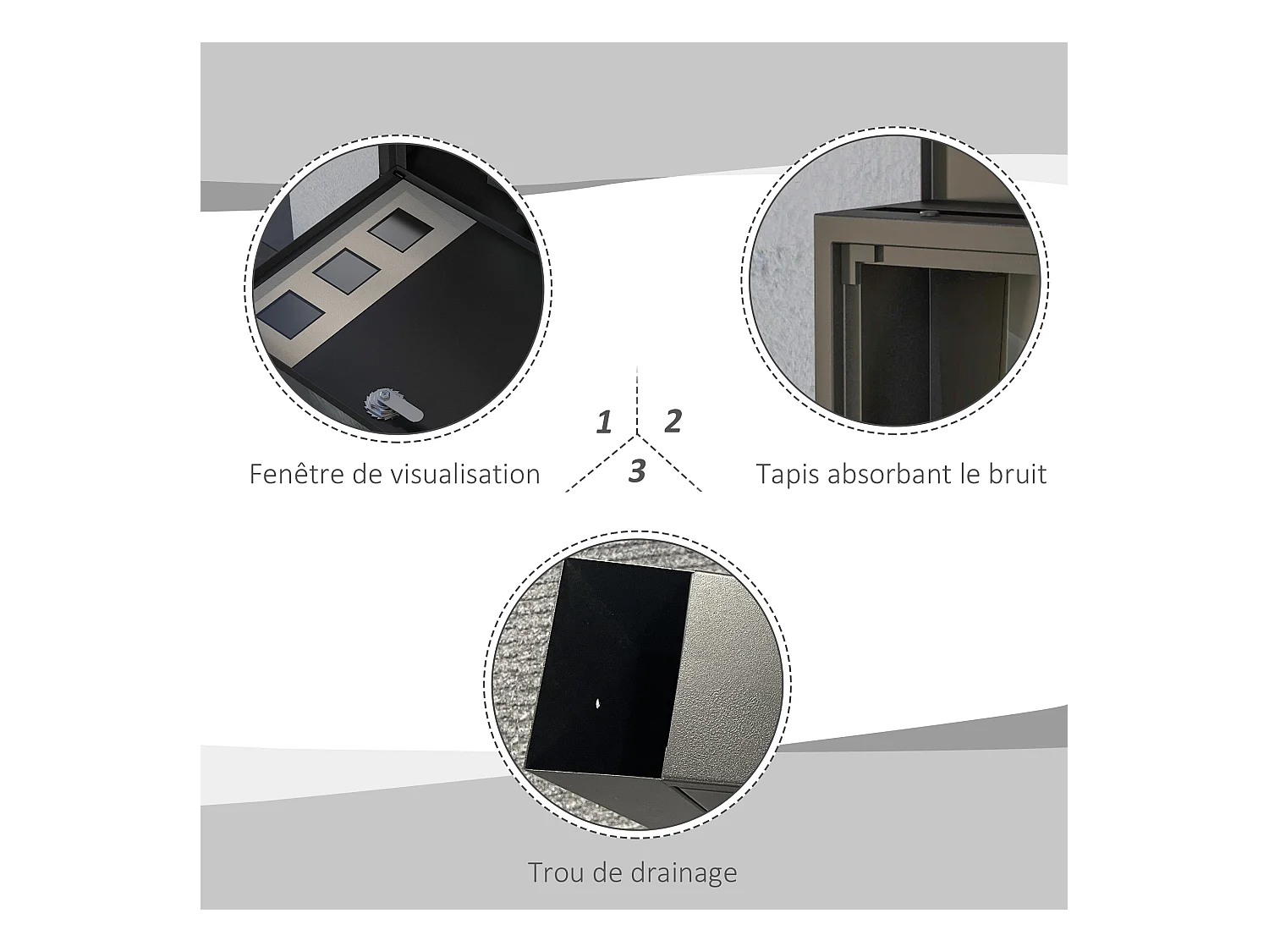 Boite aux lettres murale moderne en métal, boîte aux lettres extérieure verrouillable 2 clés fournis, avec matériel de Montage, 36,5 x 11,5 x 29 cm, gris anthracite