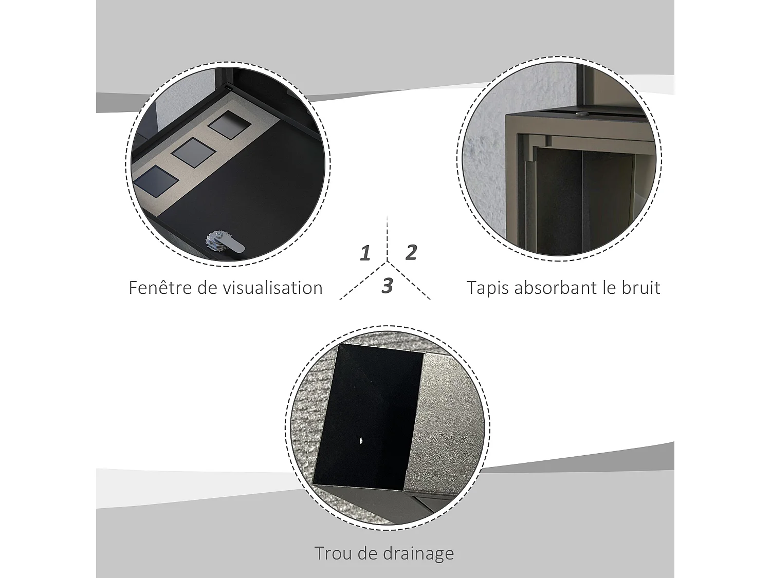 Boite aux lettres murale moderne en métal, boîte aux lettres extérieure verrouillable 2 clés fournis, avec matériel de Montage, 36,5 x 11,5 x 29 cm, gris anthracite