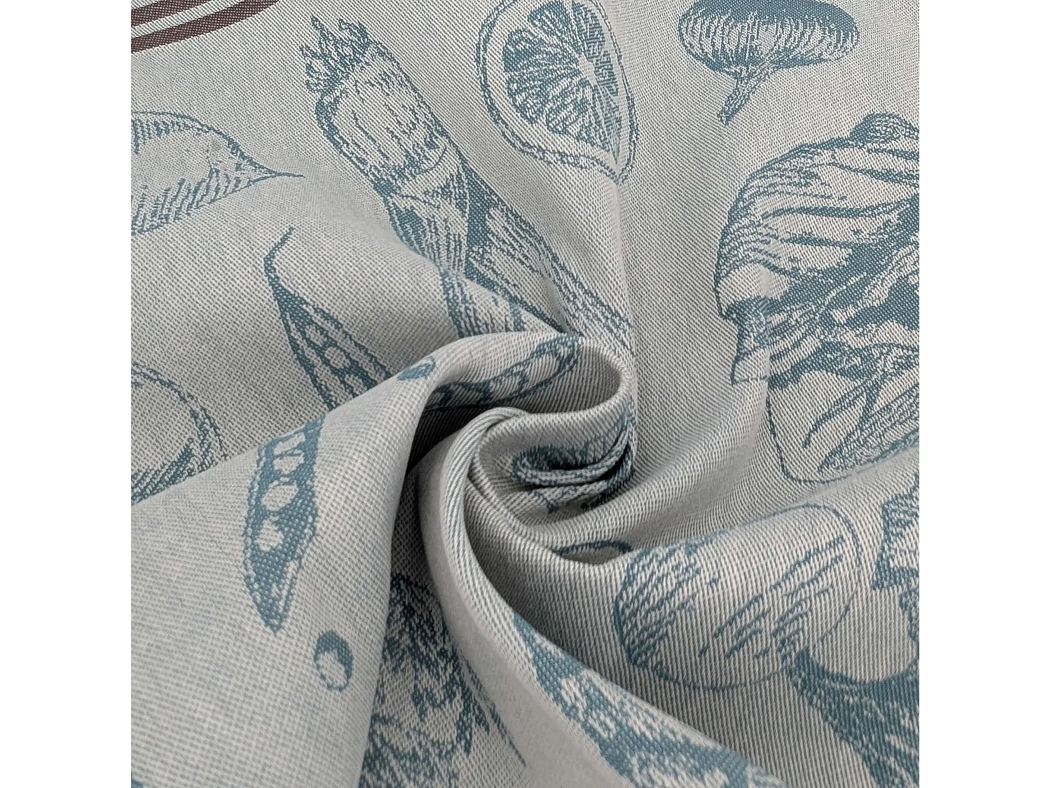 Lot de 2 torchons de cuisine toile VEG 50x70 cm bleu