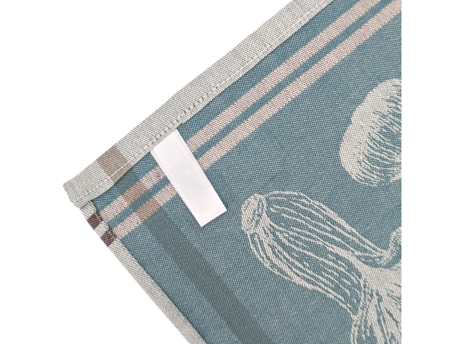 Lot de 2 torchons de cuisine toile VEG 50x70 cm bleu