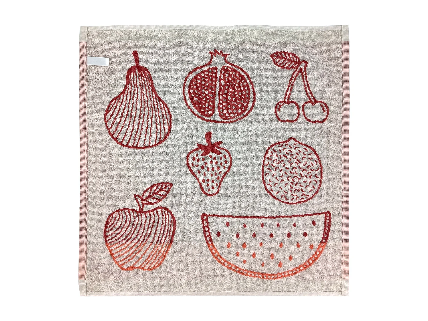 Lot de 2 torchons éponge FRUITFUL 50x50 cm orange Terracotta