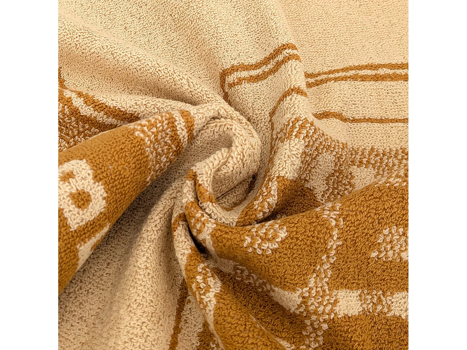 Lot de 2 torchons de cuisine éponge DRINK 50x50 cm jaune Moutarde