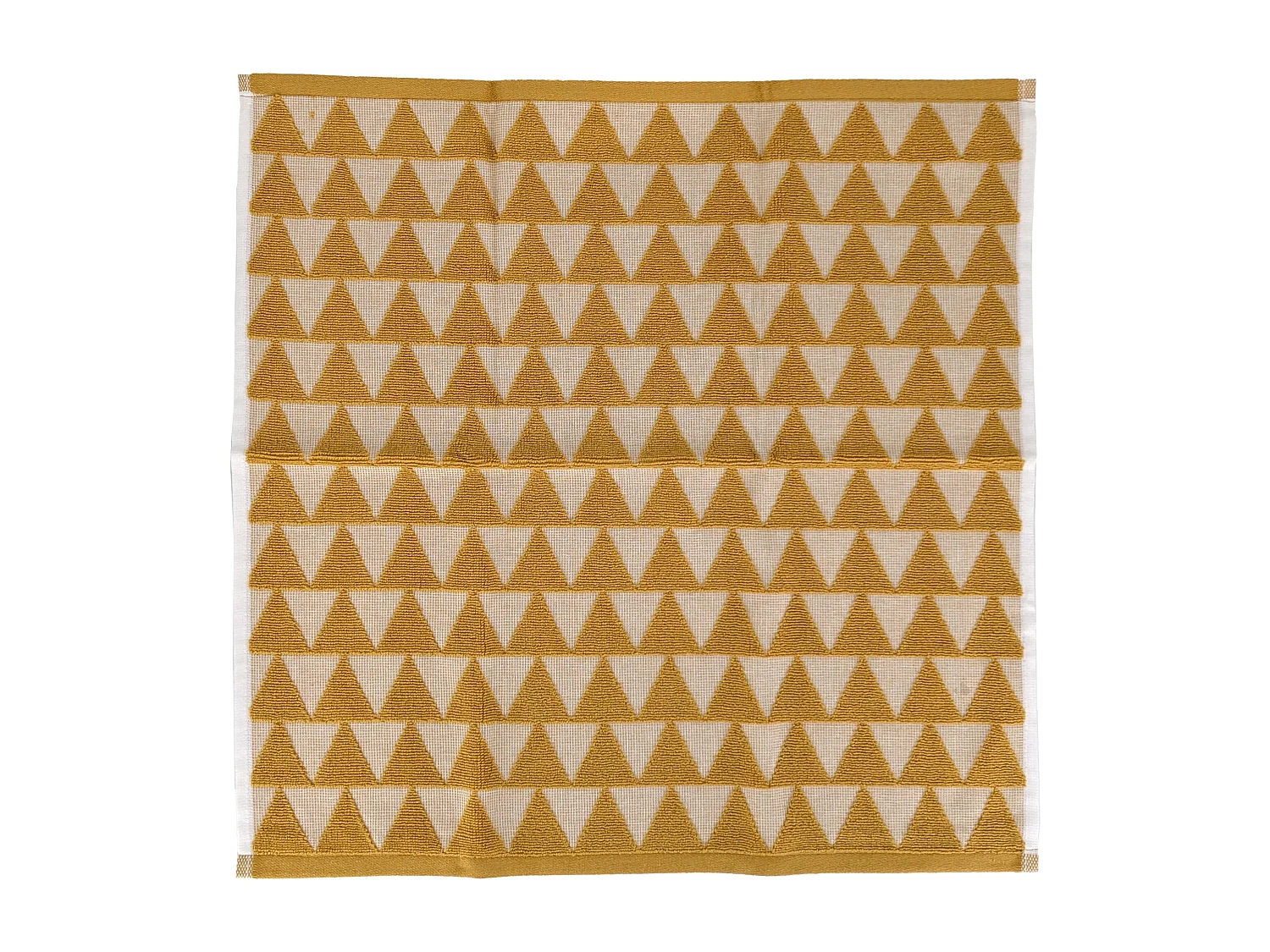 Lot de 2 torchons de cuisine 50x50 cm coton SHAPES motif géométrique jaune