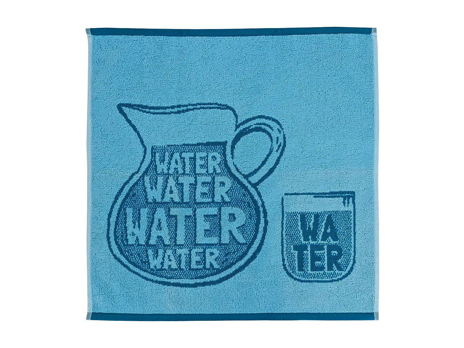 Lot de 2 torchons de cuisine éponge DRINK 50x50 cm bleu