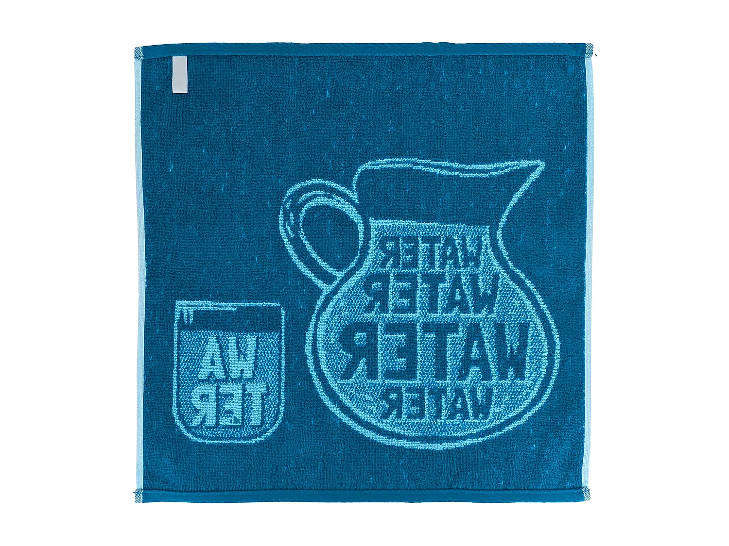 Lot de 2 torchons de cuisine éponge DRINK 50x50 cm bleu