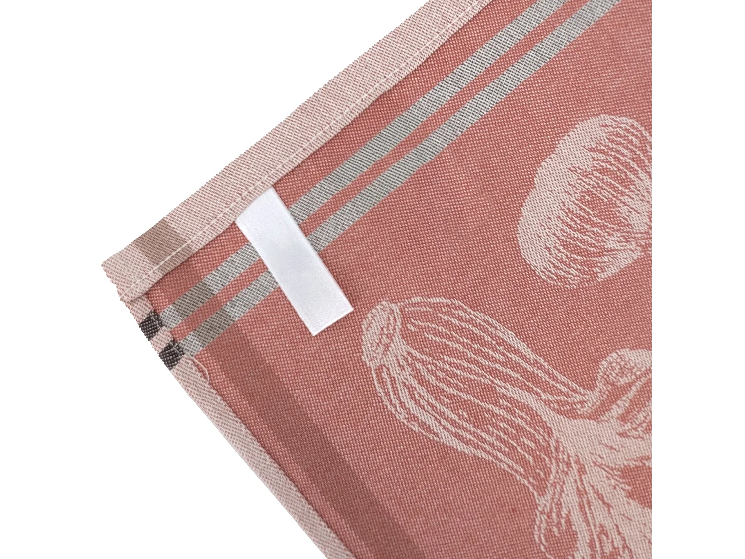 Lot de 2 torchons de cuisine toile VEG 50x70 cm rouge Brique