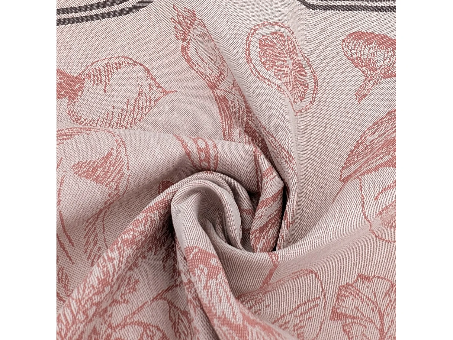 Lot de 2 torchons de cuisine toile VEG 50x70 cm rouge Brique