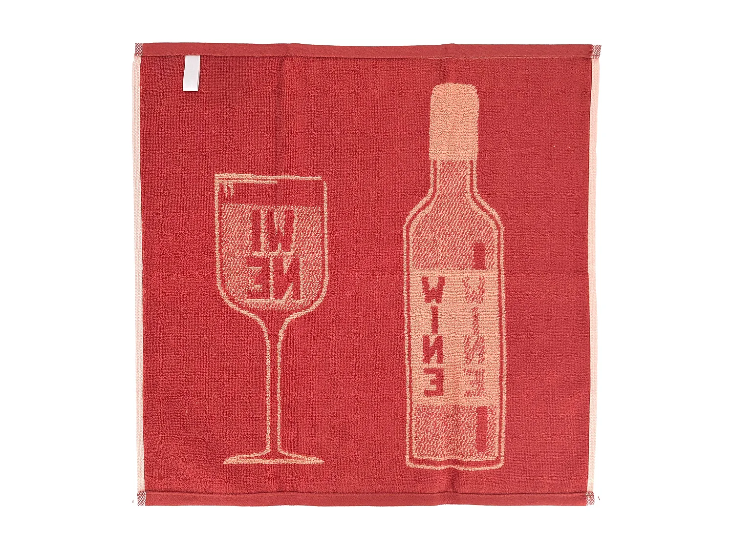 Lot de 2 torchons de cuisine éponge DRINK 50x50 cm orange Terracotta