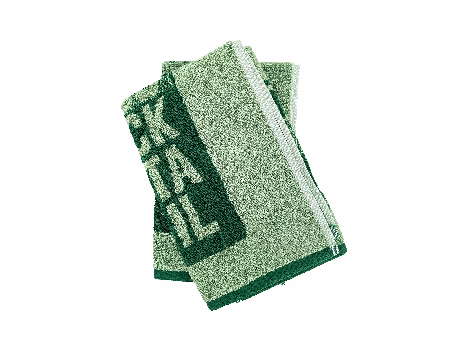 Lot de 2 torchons de cuisine éponge DRINK 50x50 cm vert Menthe