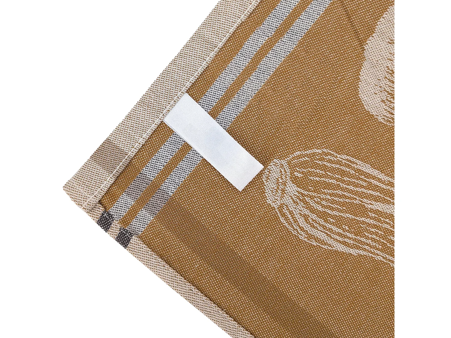 Lot de 2 torchons de cuisine toile VEG 50x70 cm jaune Moutarde