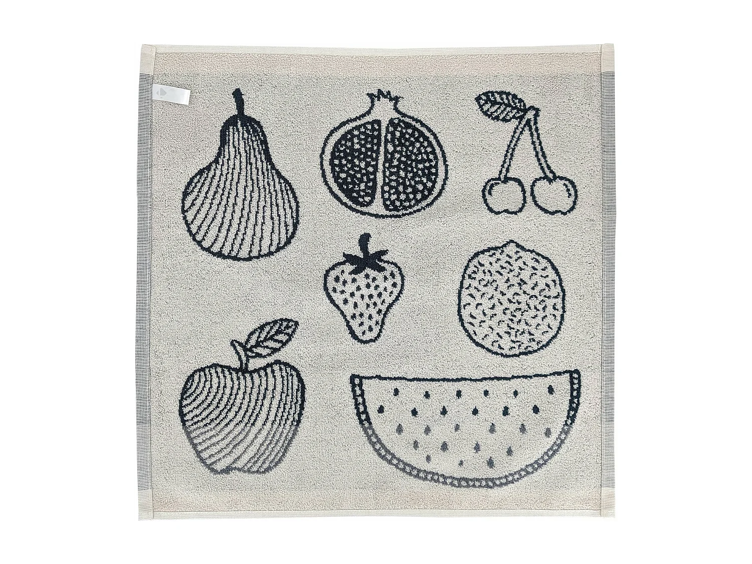 Lot de 2 torchons de cuisine éponge FRUITFUL 50x50 cm gris Acier