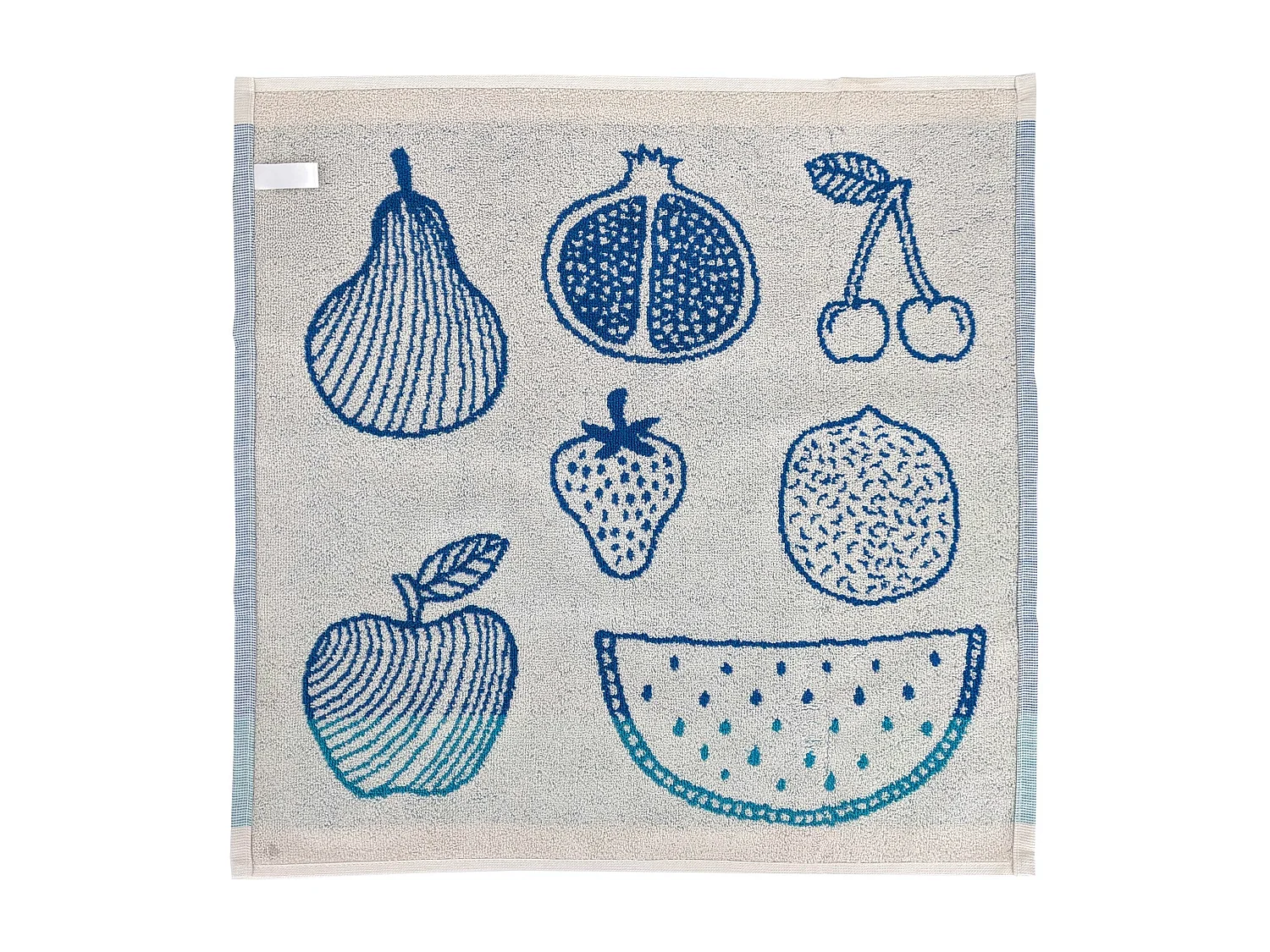 Lot de 2 torchons de cuisine éponge FRUITFUL 50x50 cm bleu