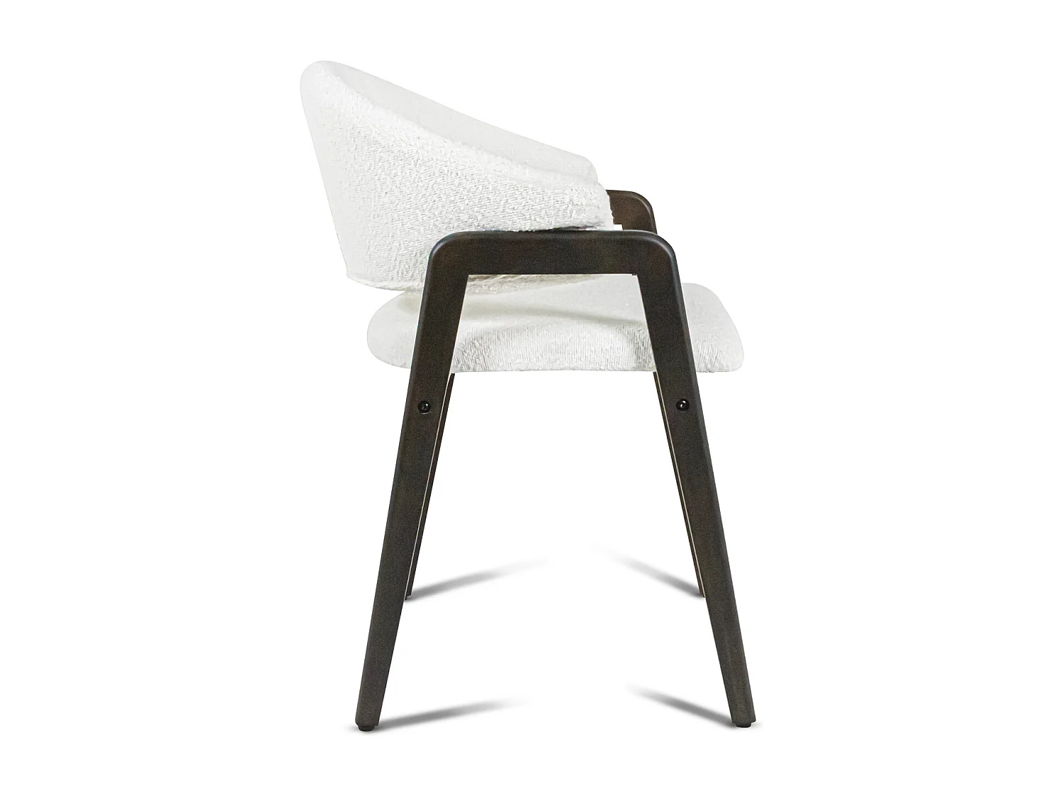 Canberra Bouclè - Par de 2 poltronas em madeira maciça by Parawood e tecido bouclé resistente a manchas