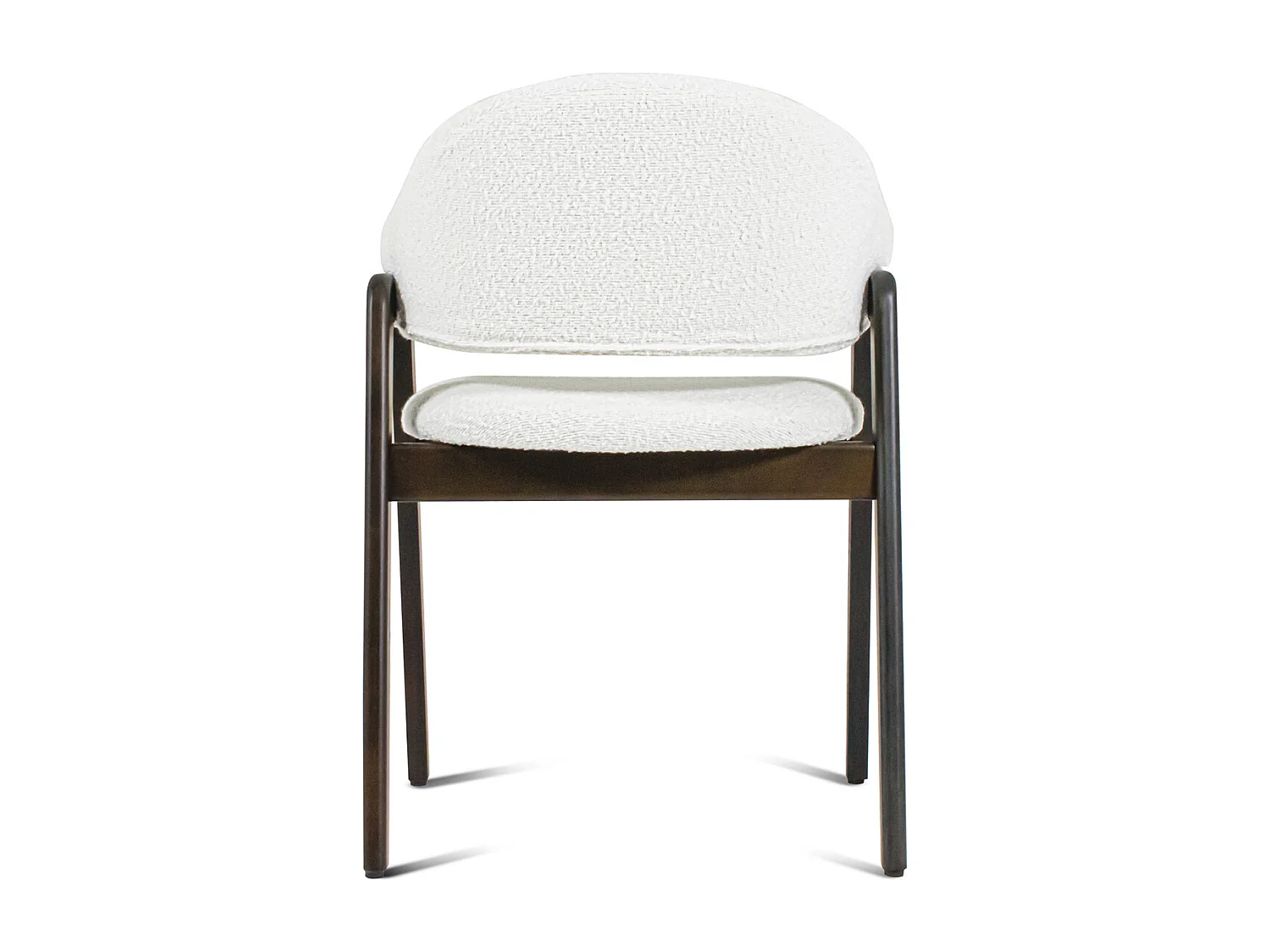 Canberra Bouclè - Par de 2 poltronas em madeira maciça by Parawood e tecido bouclé resistente a manchas