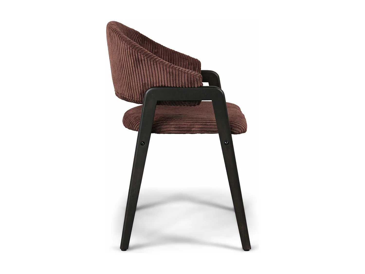 Canberra Corduroy - Coppia di 2 poltroncine in legno massello di Parawood e velluto a coste