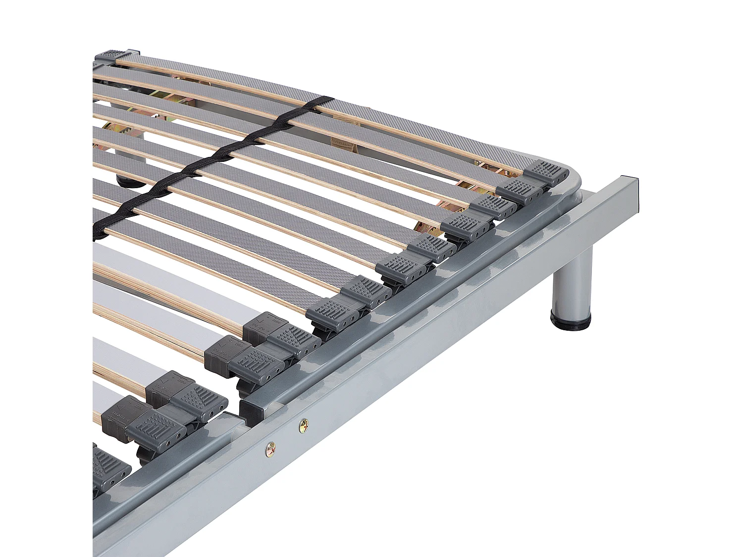 Praktischer Lattenrost manuell verstellbar aus Holz 90x200 cm silber Comfort