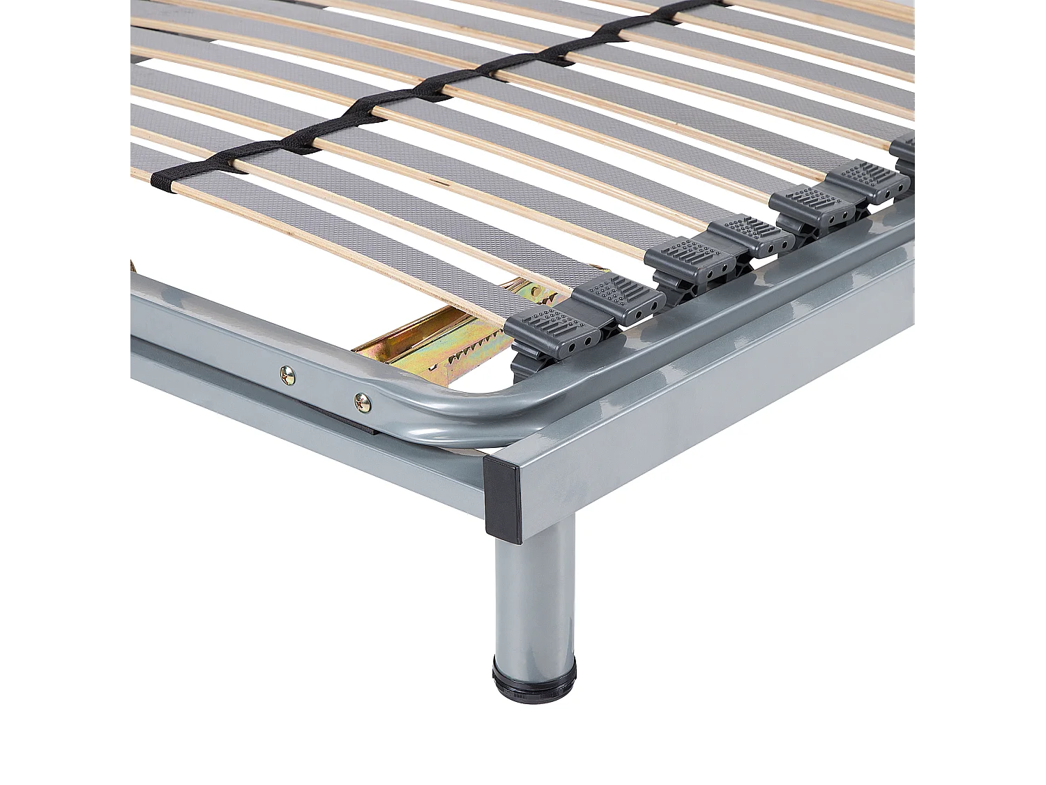 Praktischer Lattenrost manuell verstellbar aus Holz 90x200 cm silber Comfort