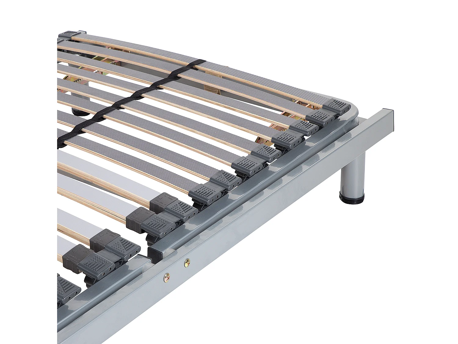 Praktischer Lattenrost manuell verstellbar aus Holz 90x200 cm silber Comfort