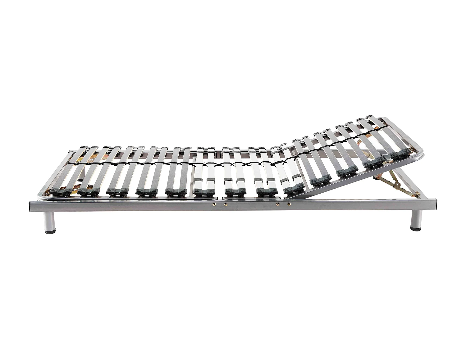 Handmatig verstelbaar bedframe COMFORT 90 x 200 cm Zilver