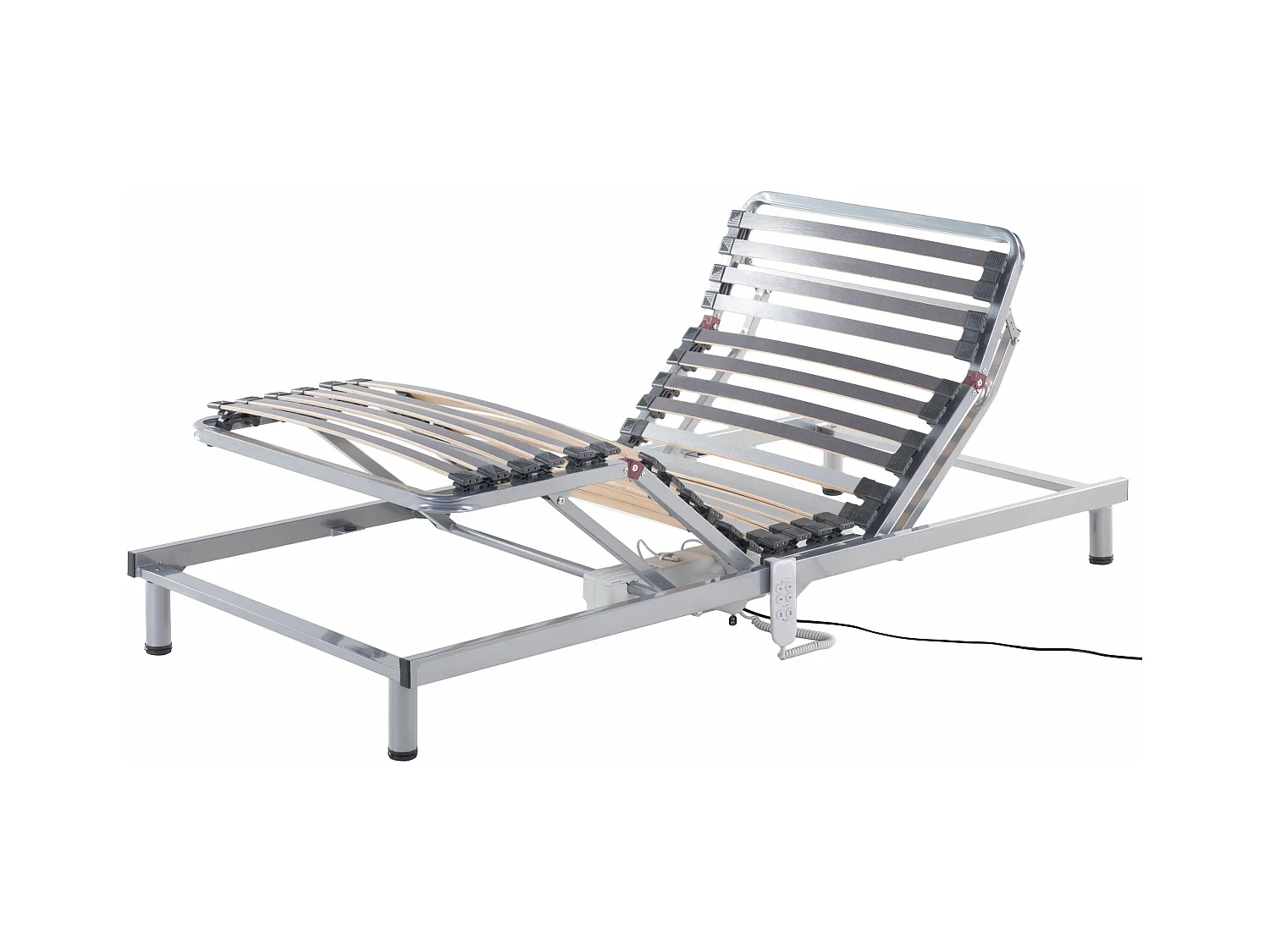 Sommier à réglage électrique COMFORT 90 x 200 cm Gris