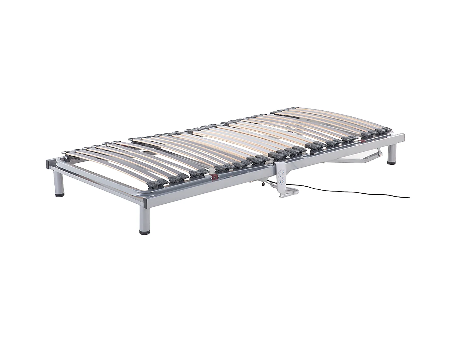 Sommier à réglage électrique COMFORT 90 x 200 cm Gris