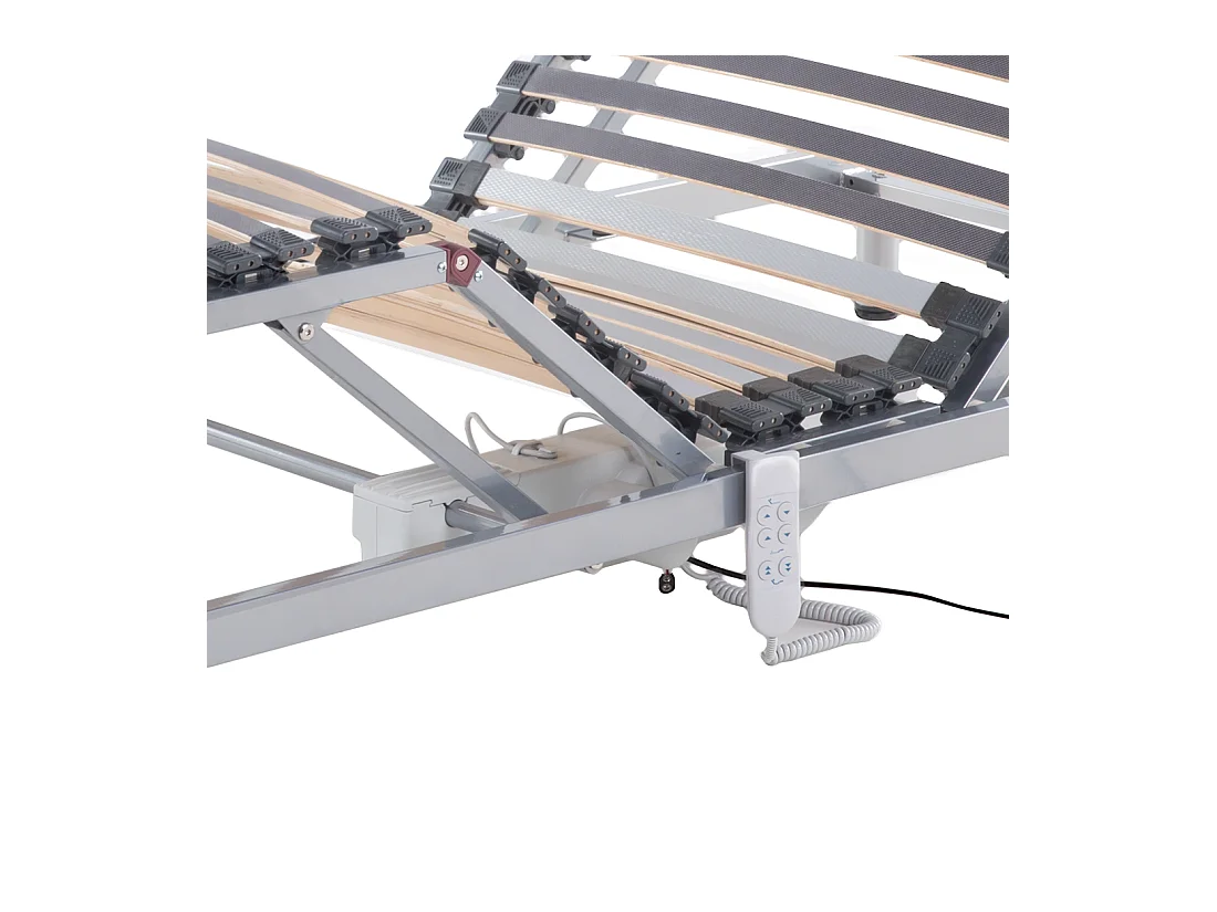 Sommier à réglage électrique COMFORT 90 x 200 cm Gris